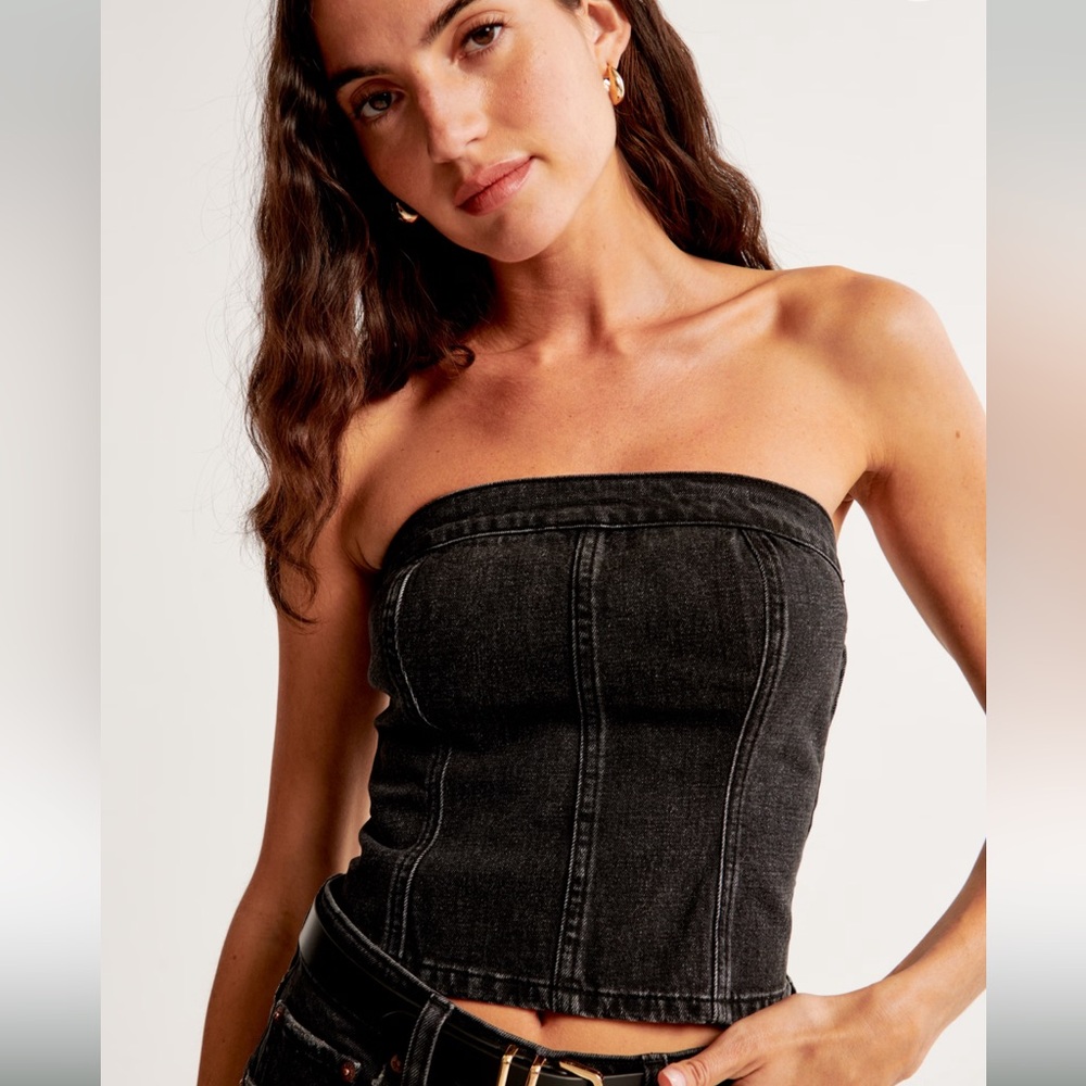 Abercrombie Strapless Denim Top